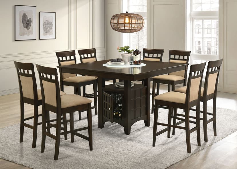 Gabriel 9-piece Square Counter Height Dining Set Cappuccino