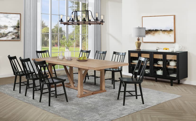 Middleton 10-piece Extension Leaf Dining Set Natural Brown