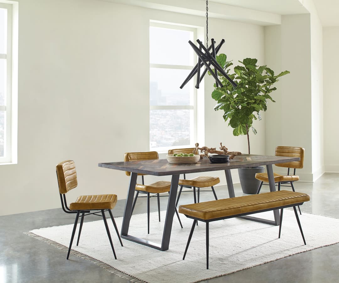 Misty 6-piece Rectangular Dining Set Sheesham and Camel
