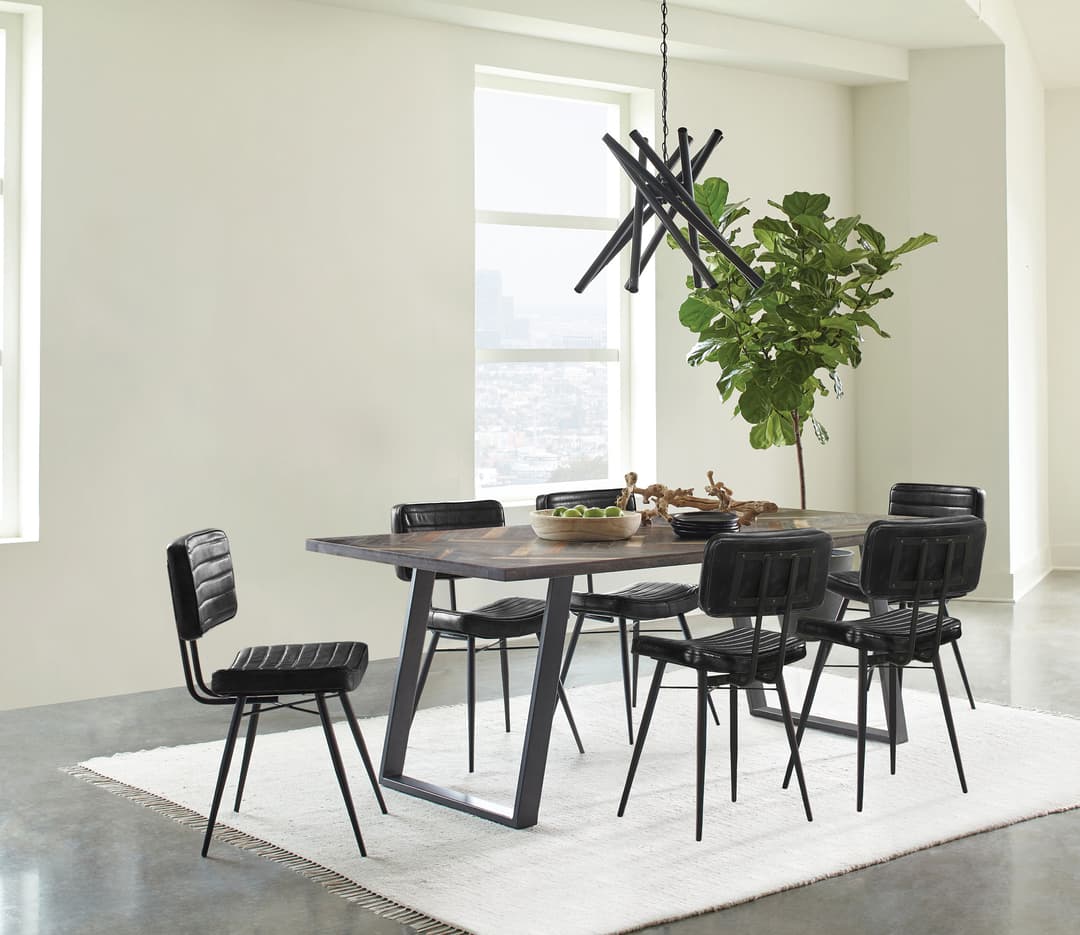 Misty 7-piece Rectangular Dining Set Sheesham and Espresso