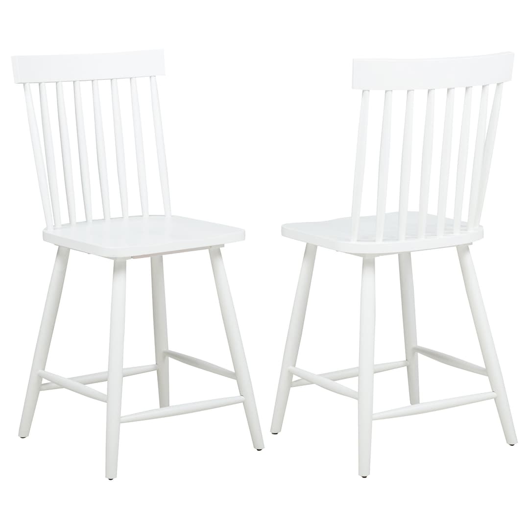 Andrews Windsor Counter Height Dining Side Chair White (Set of 2)