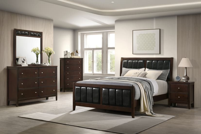 Carlton 5-piece California King Bedroom Set Cappuccino
