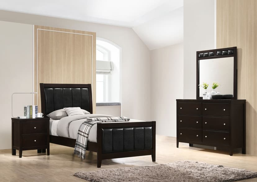 Carlton 4-piece Twin Bedroom Set Cappuccino