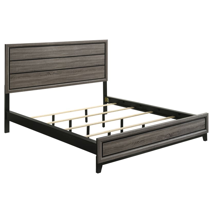 Watson Wood California King Panel Bed Grey Oak