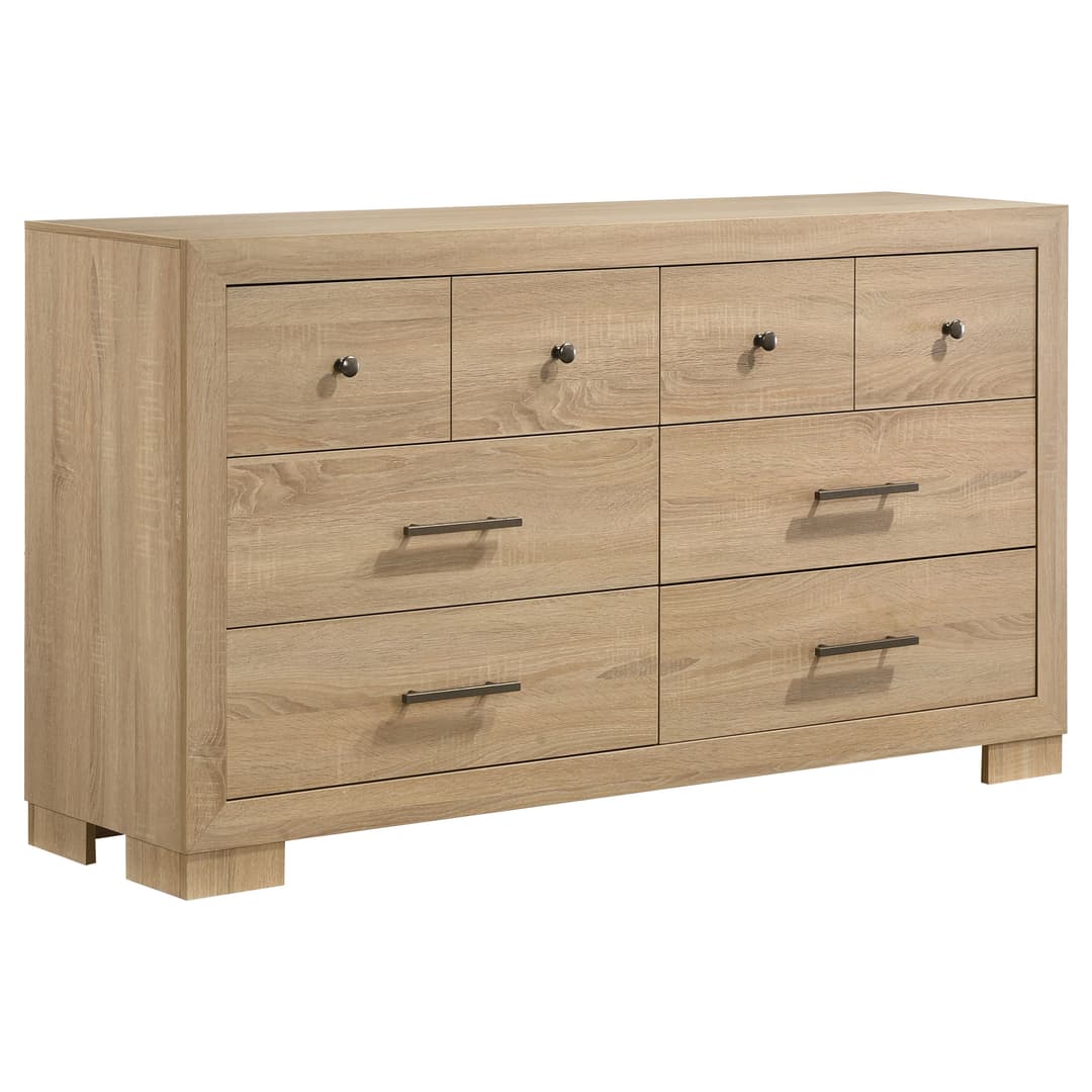 Arielle 6-drawer Bedroom Dresser Cabinet Light Oak