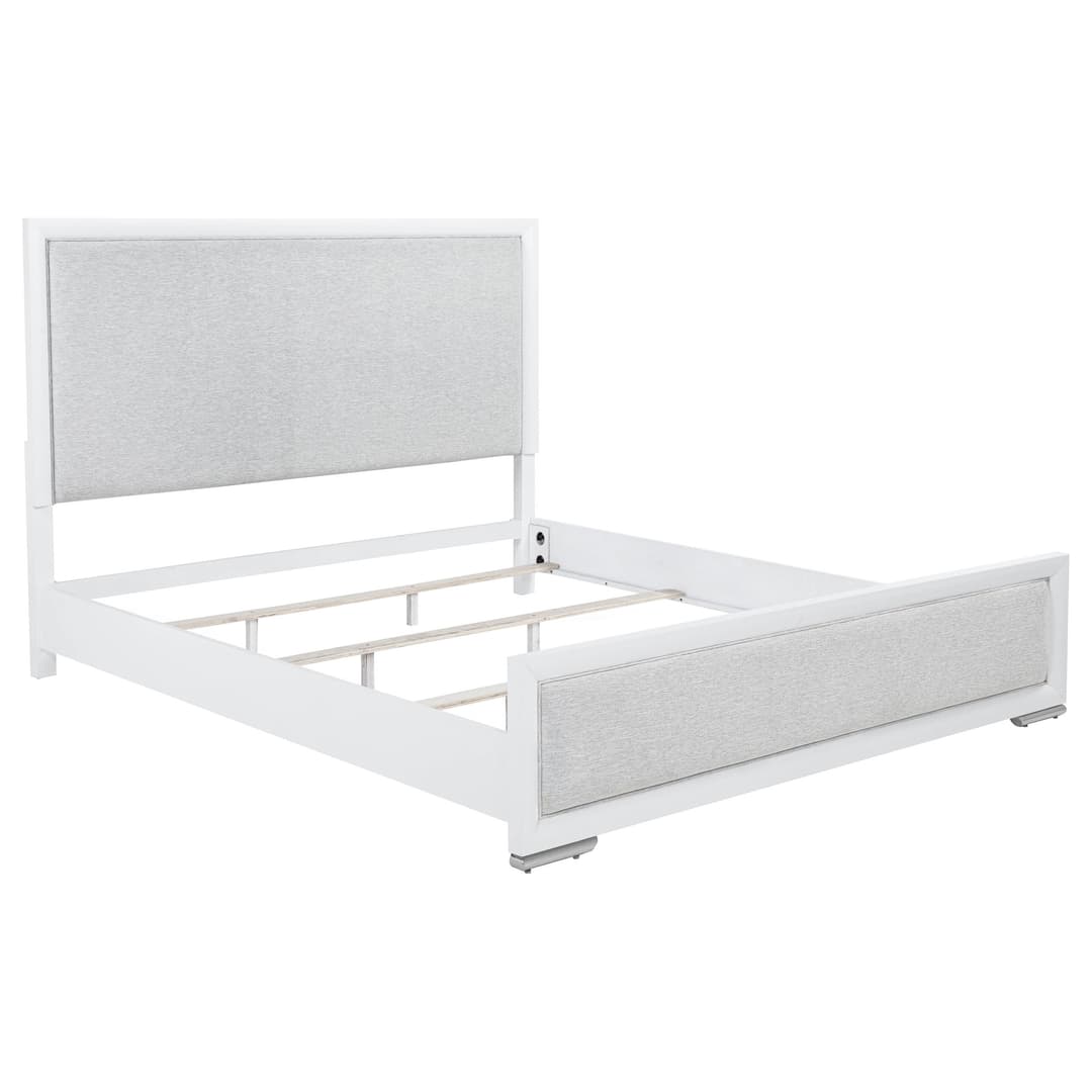 Gracemont 57-inch Eastern King Panel Bed Grey and White