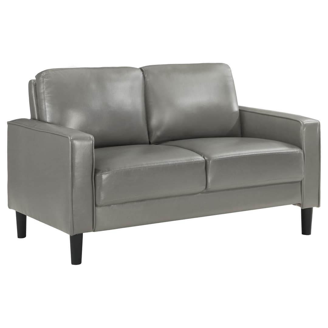 Ruth Upholstered Track Arm Loveseat Grey