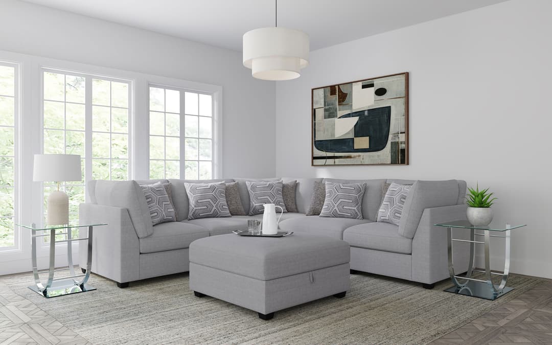 Cambria 6-piece Upholstered Modular Sectional Sofa Grey