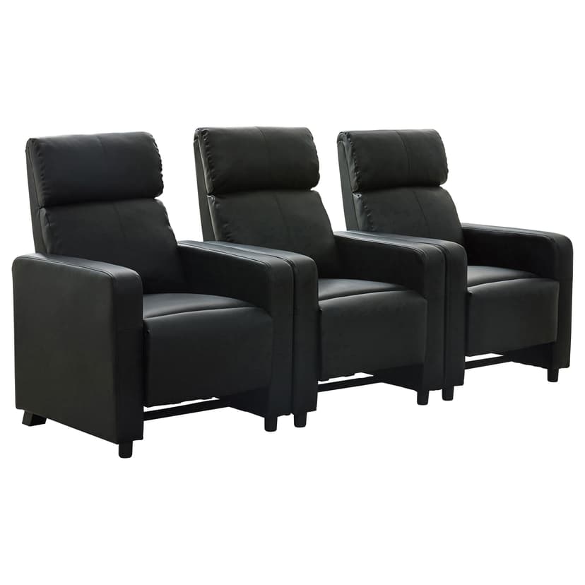 Toohey Upholstered Tufted Recliner Living Room Set Black