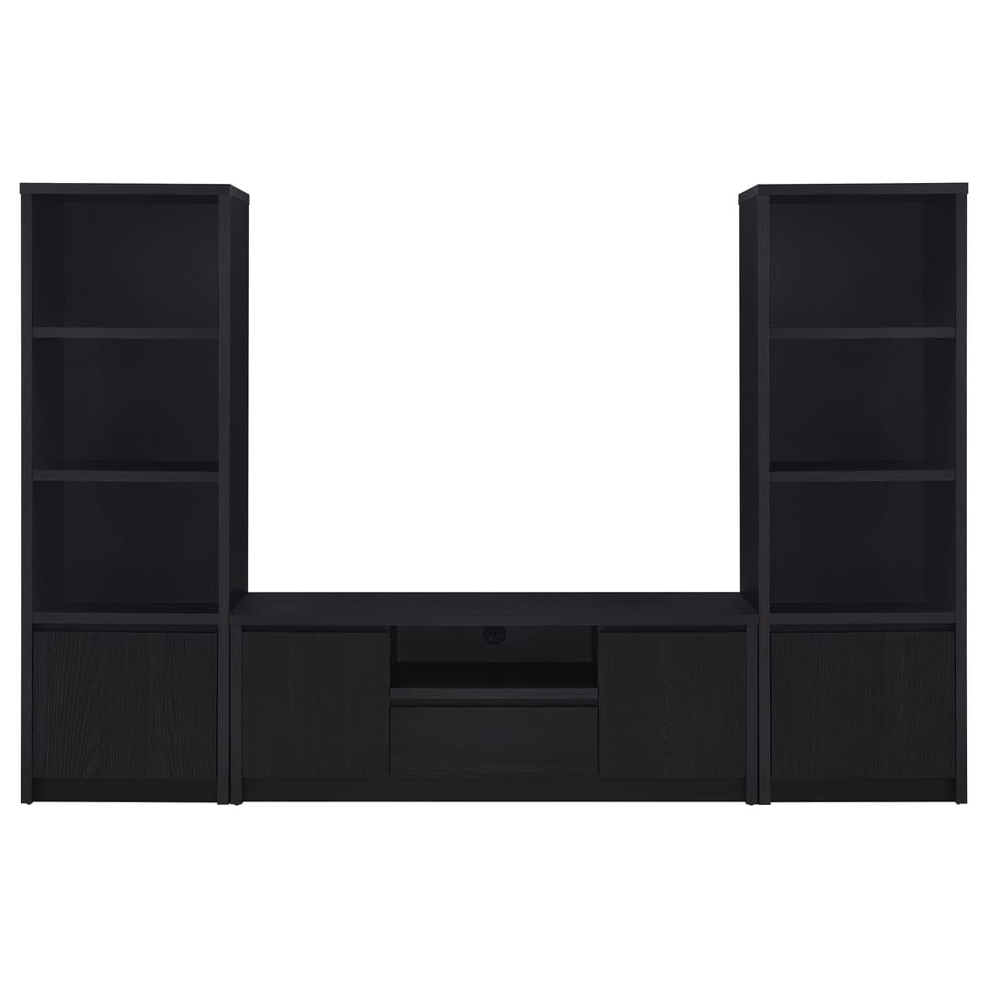 Winfield 3-piece Entertainment Center 60-inch TV Stand Black
